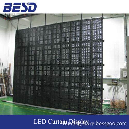 Shenzhen direct factory price P31.25 indoor curtain led screen for stage wall